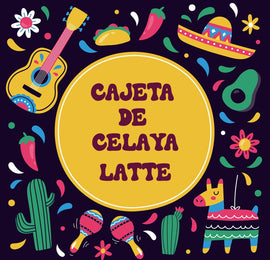 Mexico folk art image promoting Cajeta de Celaya Latte