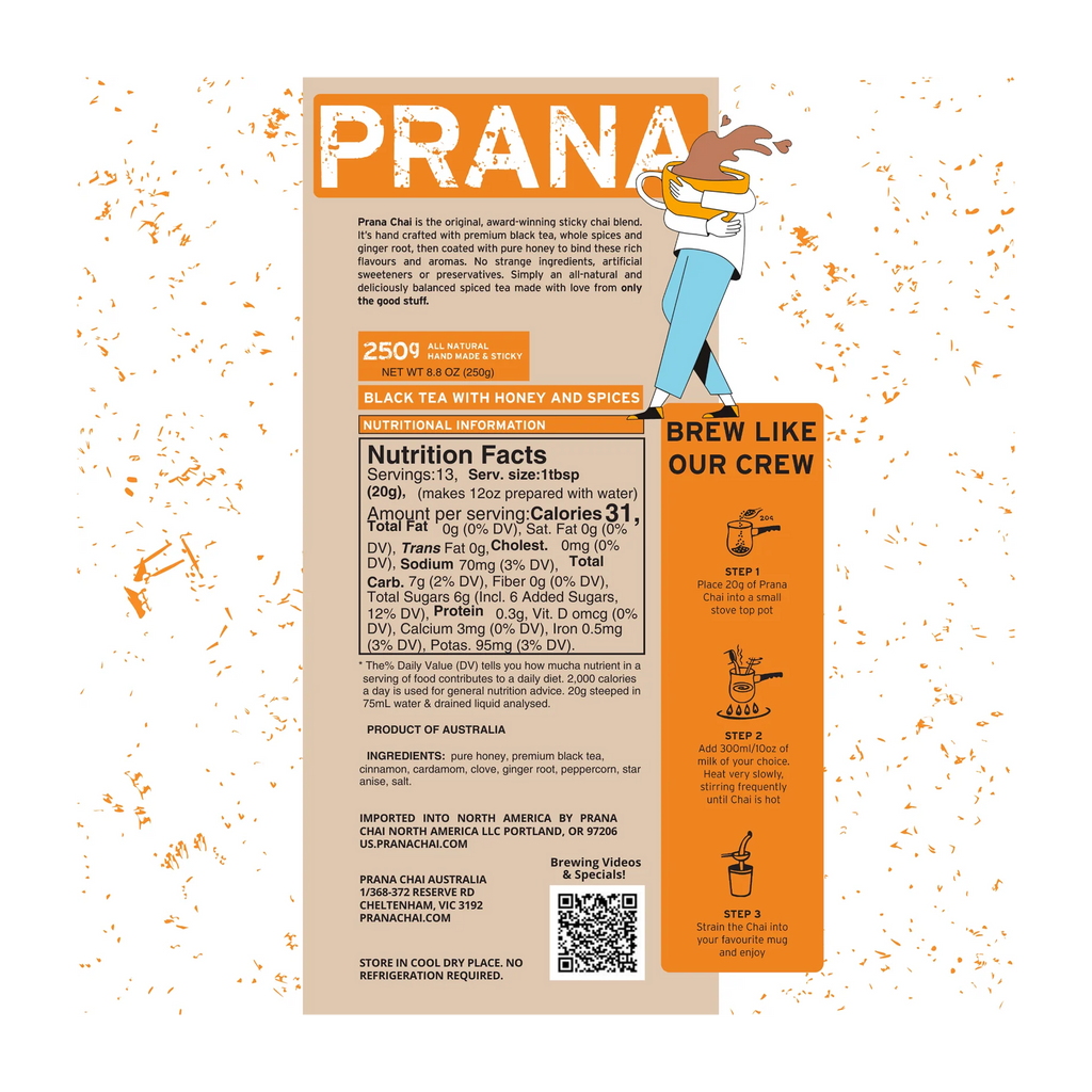 Prana Chai Original Masala Blend 250g Prana Chai