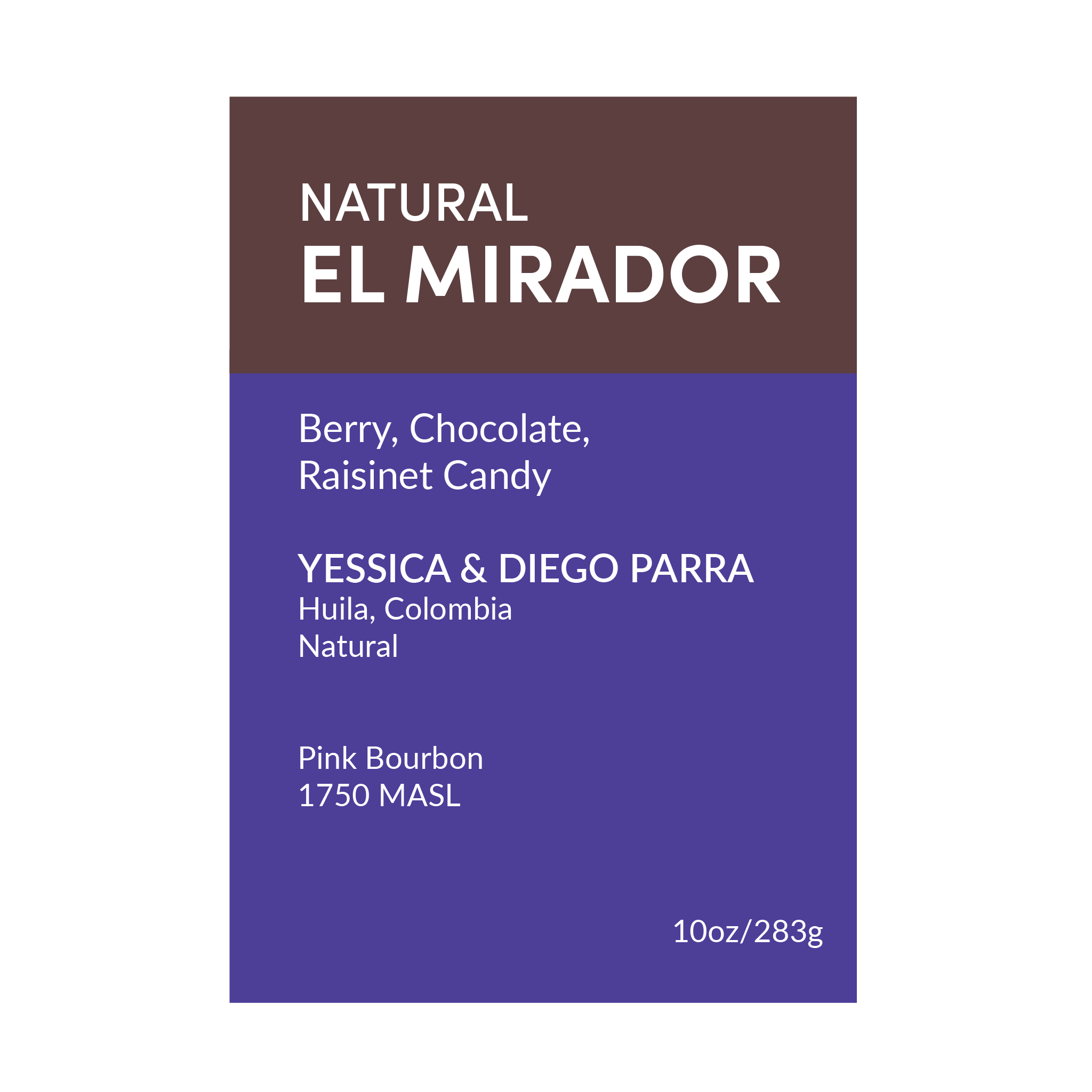El Mirador Pink Bourbon Natural Vice City Bean