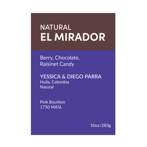 El Mirador Pink Bourbon Natural Vice City Bean