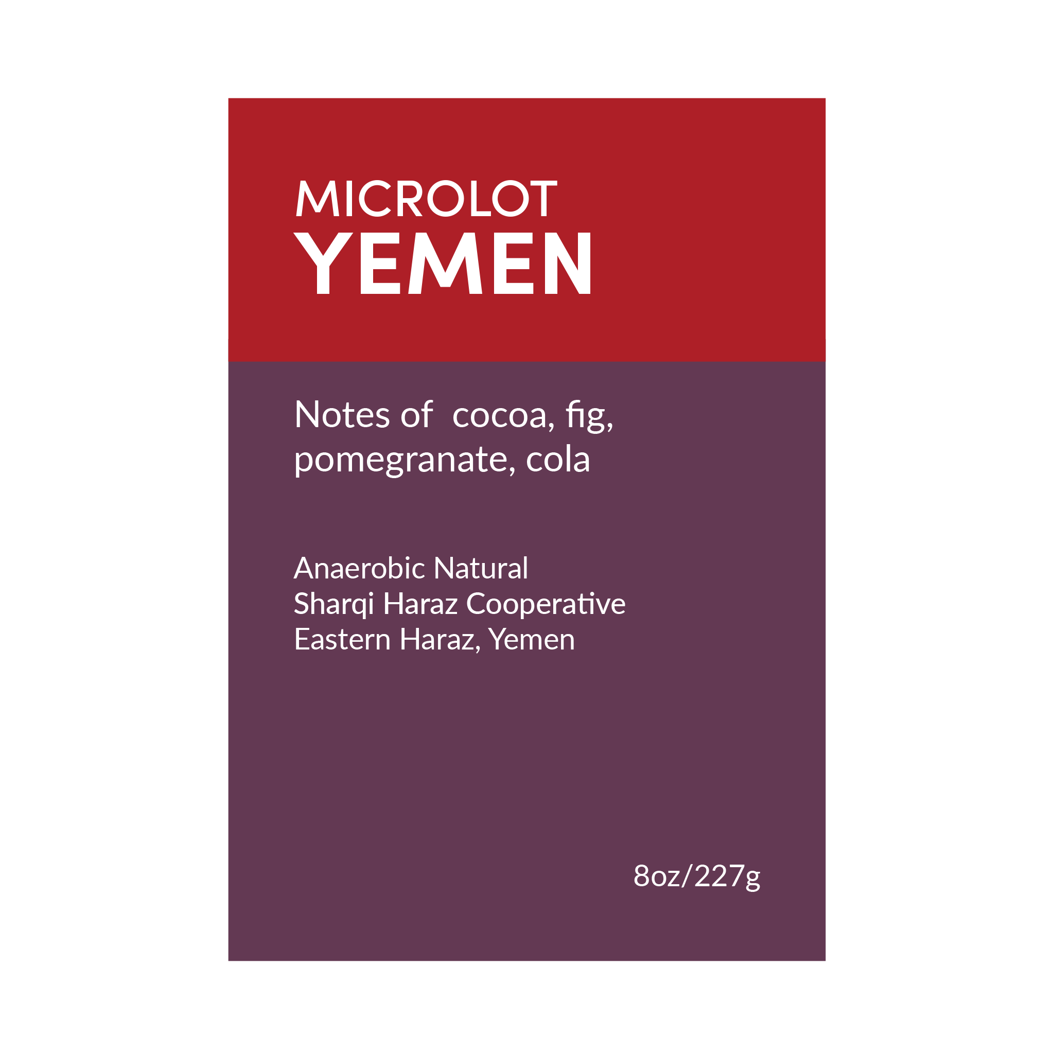 Yemen Sharqi Haraz Anaerobic Natural Vice City Bean